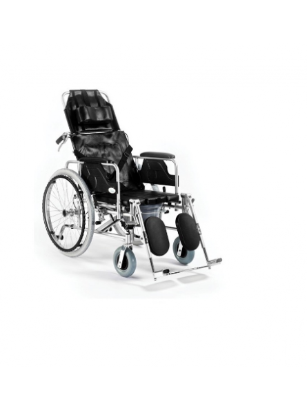 Wózek inwalidzki aluminiowy stabilizujący plecy i głowę z funkcją toaletową FS 654 LGC Timago