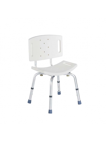 Krzesło pod prysznic z regulacją i oparciem taboret prysznicowy stołek do kąpieli TGR-R KP 350L