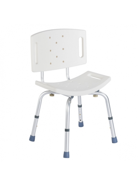 Krzesło prysznicowe z regulacją i oparciem taboret prysznicowy stołek do kąpieli TGR-R KP 350L