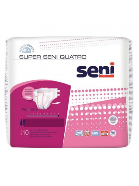 Pieluchy dla dorosłych Super Seni Quatro 10 sztuk